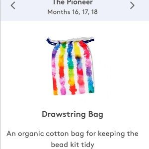 Lovevery bead kit and drawstring bag